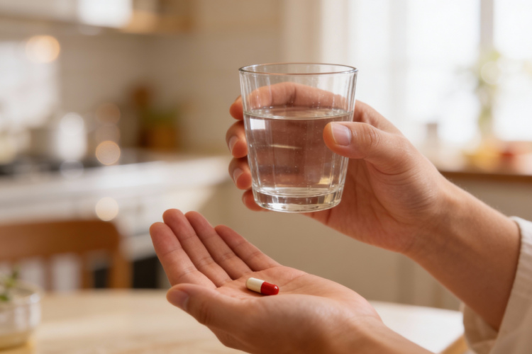 بهترین زمان مصرف قرص ابستاپ قبل از غذا با آب